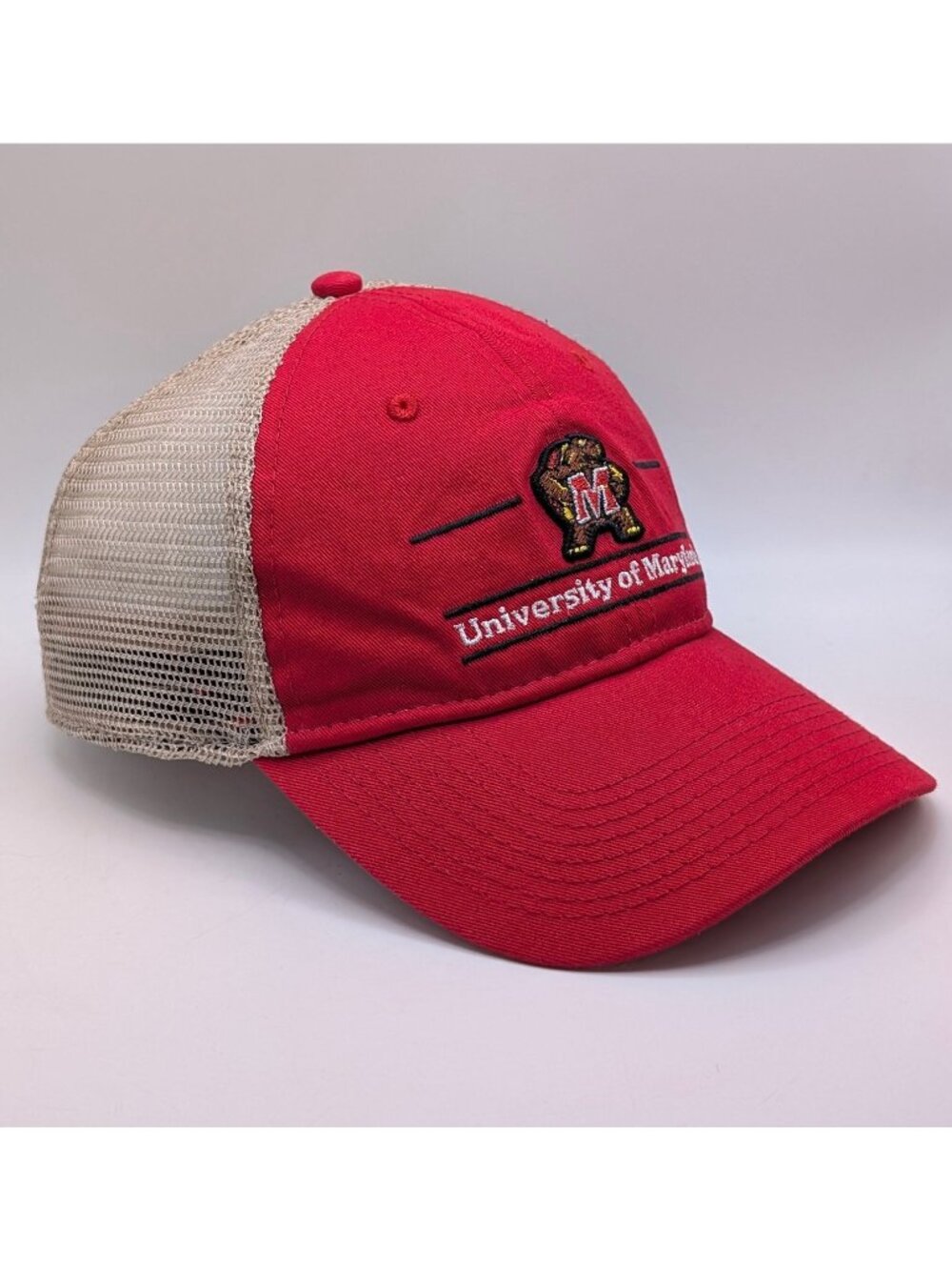University Of Maryland Terps Split Bar Mesh Trucker The Game Snapback Hat Cap
